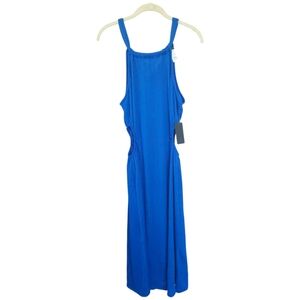 Caution to the Wind Sz M Halter Dress Side Cut Out Bodycon Club Wear Royal Blue
